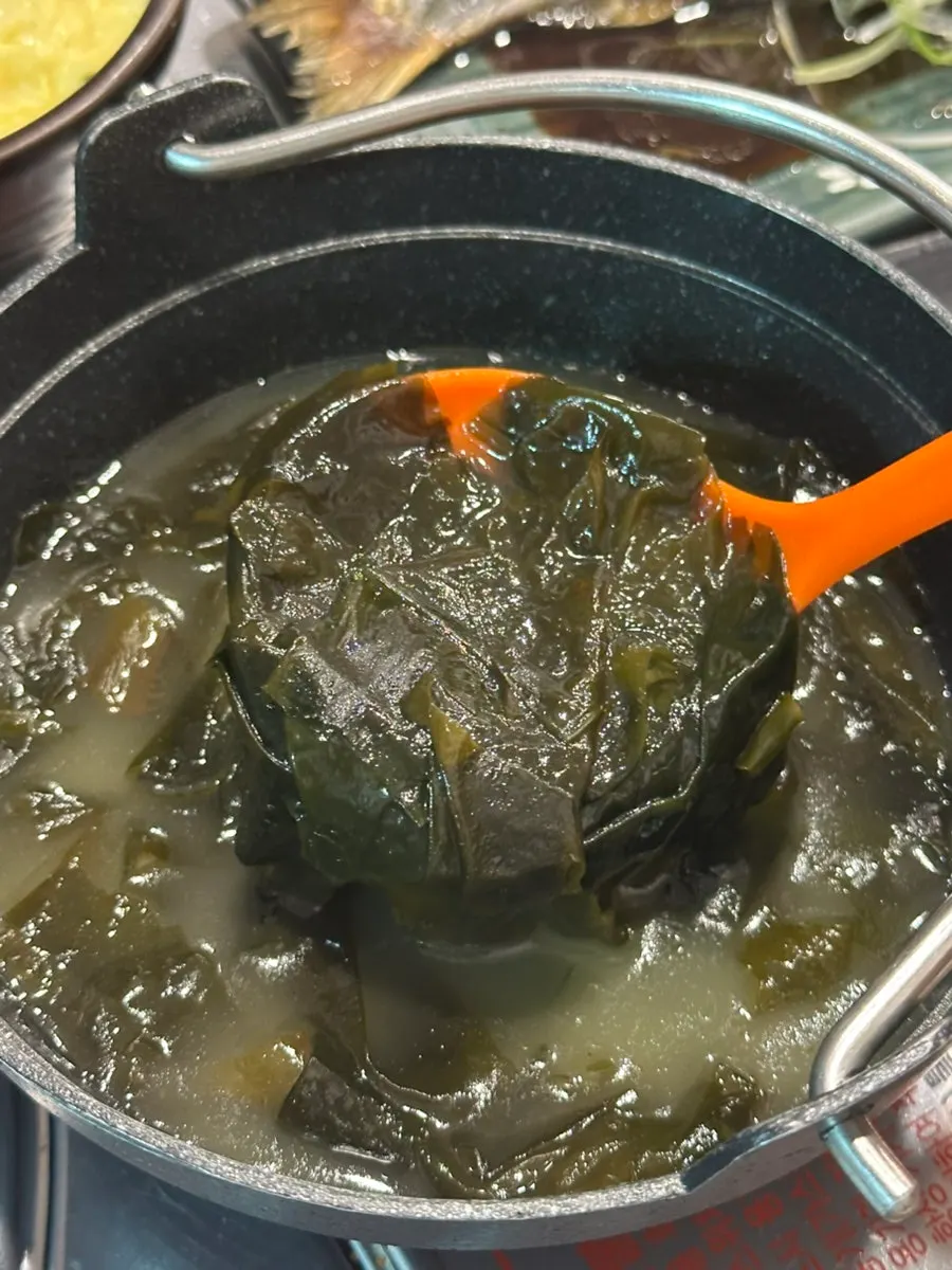 Crisp kimchi pancake and braised fish
