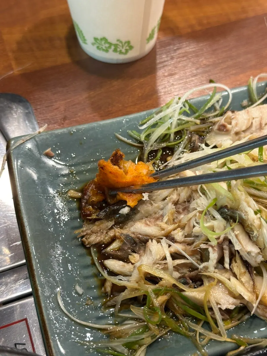 Braised fish and a side dish thought to be roe
