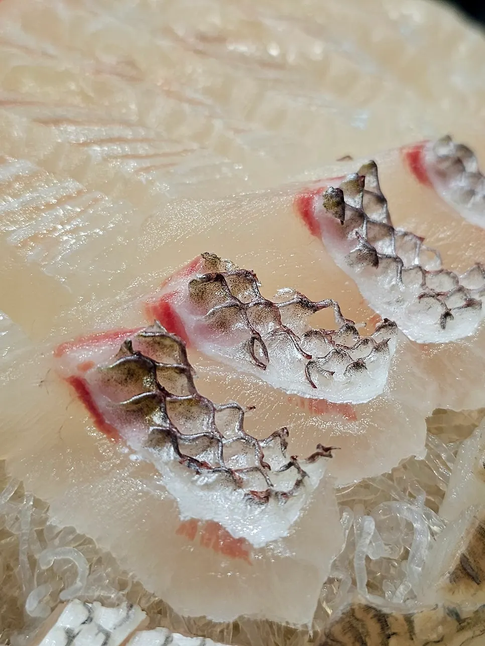 Thick-cut live-fish sashimi