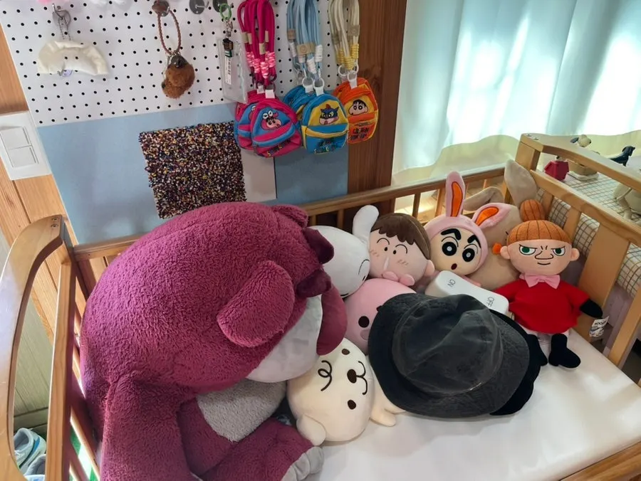 제주 마을 풍경을 배경으로 한 가족사진