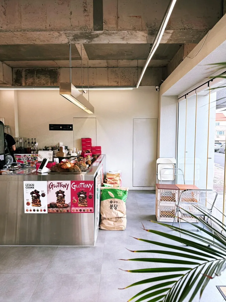 Café seating area filled with natural light