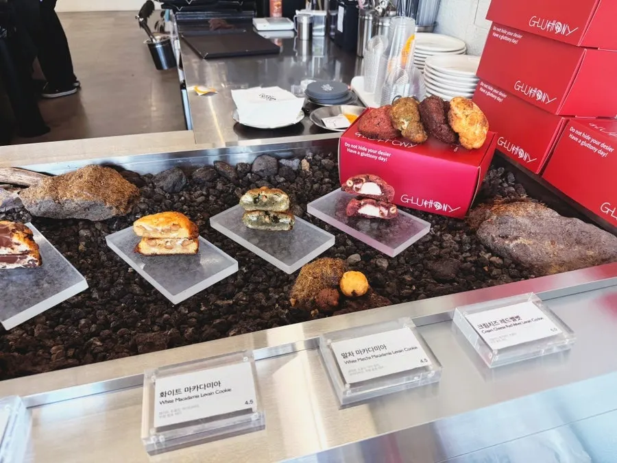 Levain cookie display case