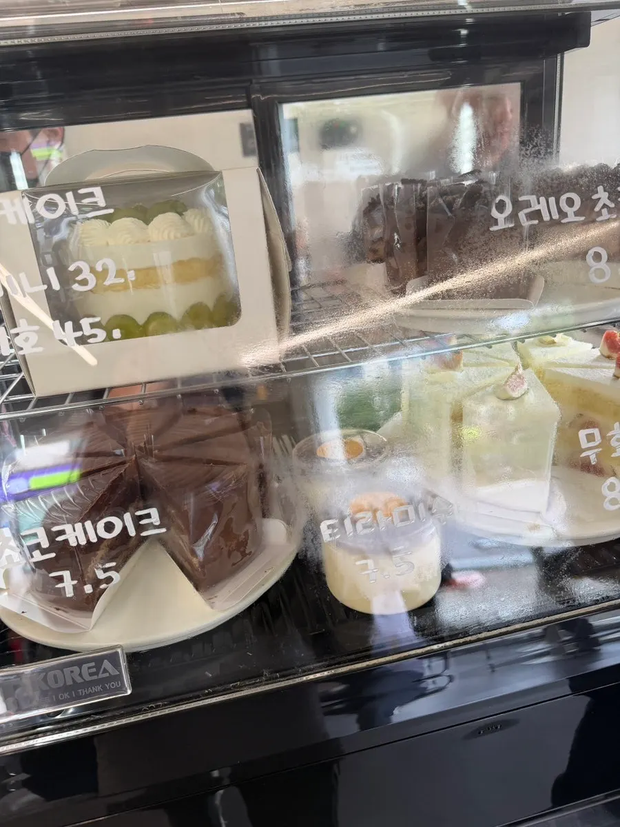 Oreo choco cake in the display case