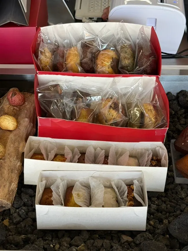Dessert display case at Gluttony Coffee