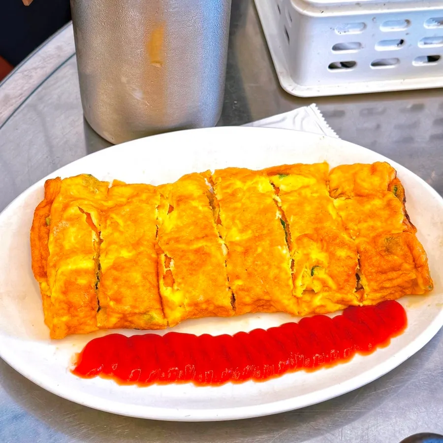 Rolled egg ordered as an add-on