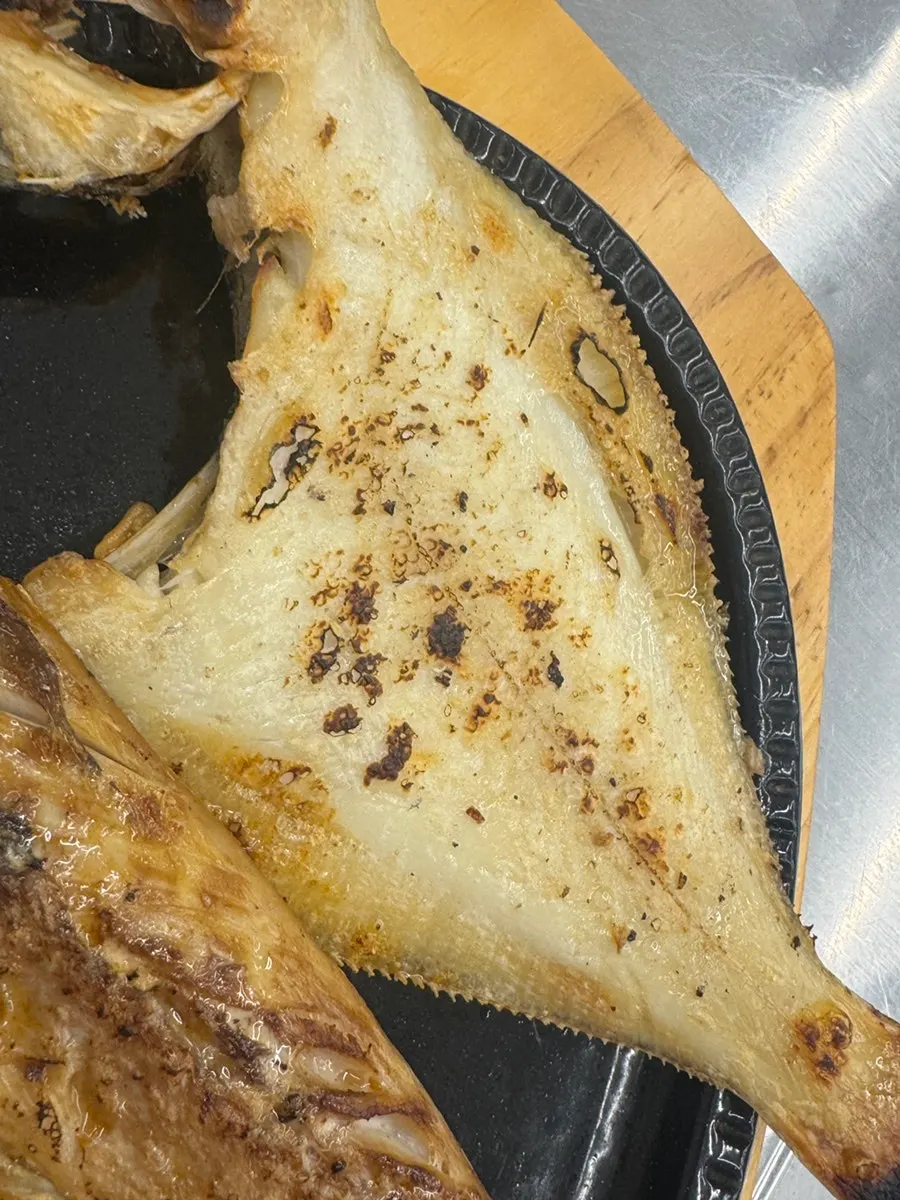 Close-up of the flounder, the favorite dish