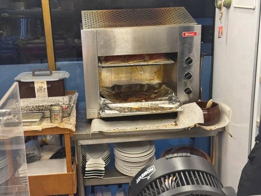 Grilled fish spread on the table