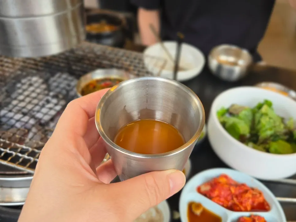후식으로 제공된 제주 당근주스