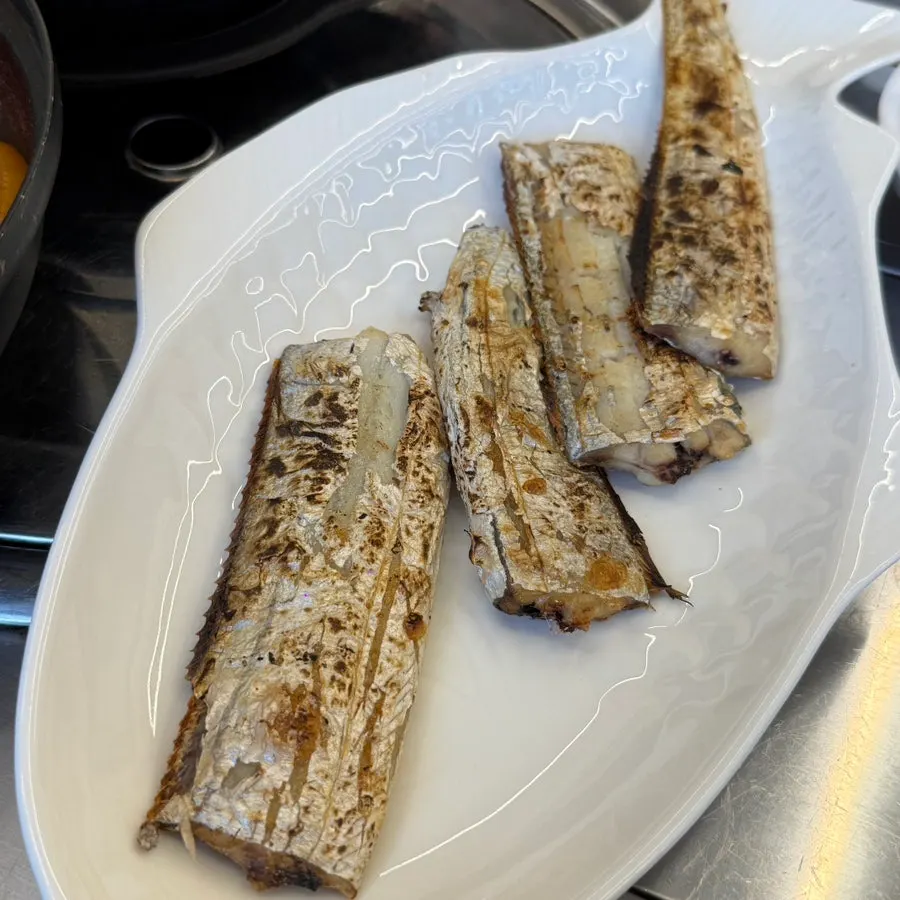 Dad Set spread with grilled and braised fish