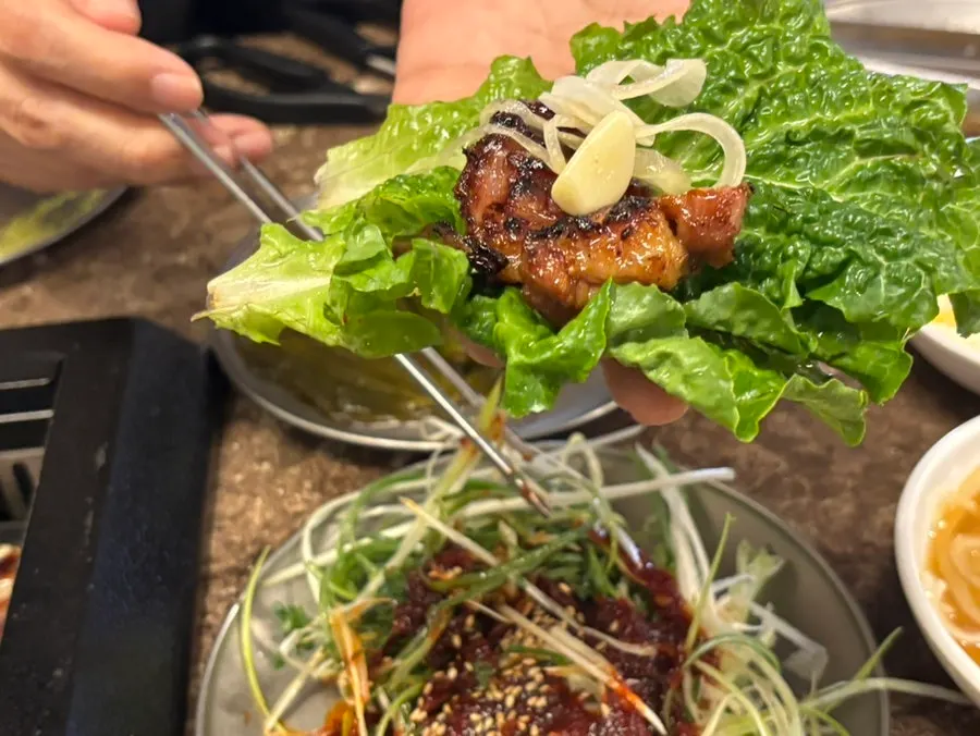Finished marinated Jeju pork ribs