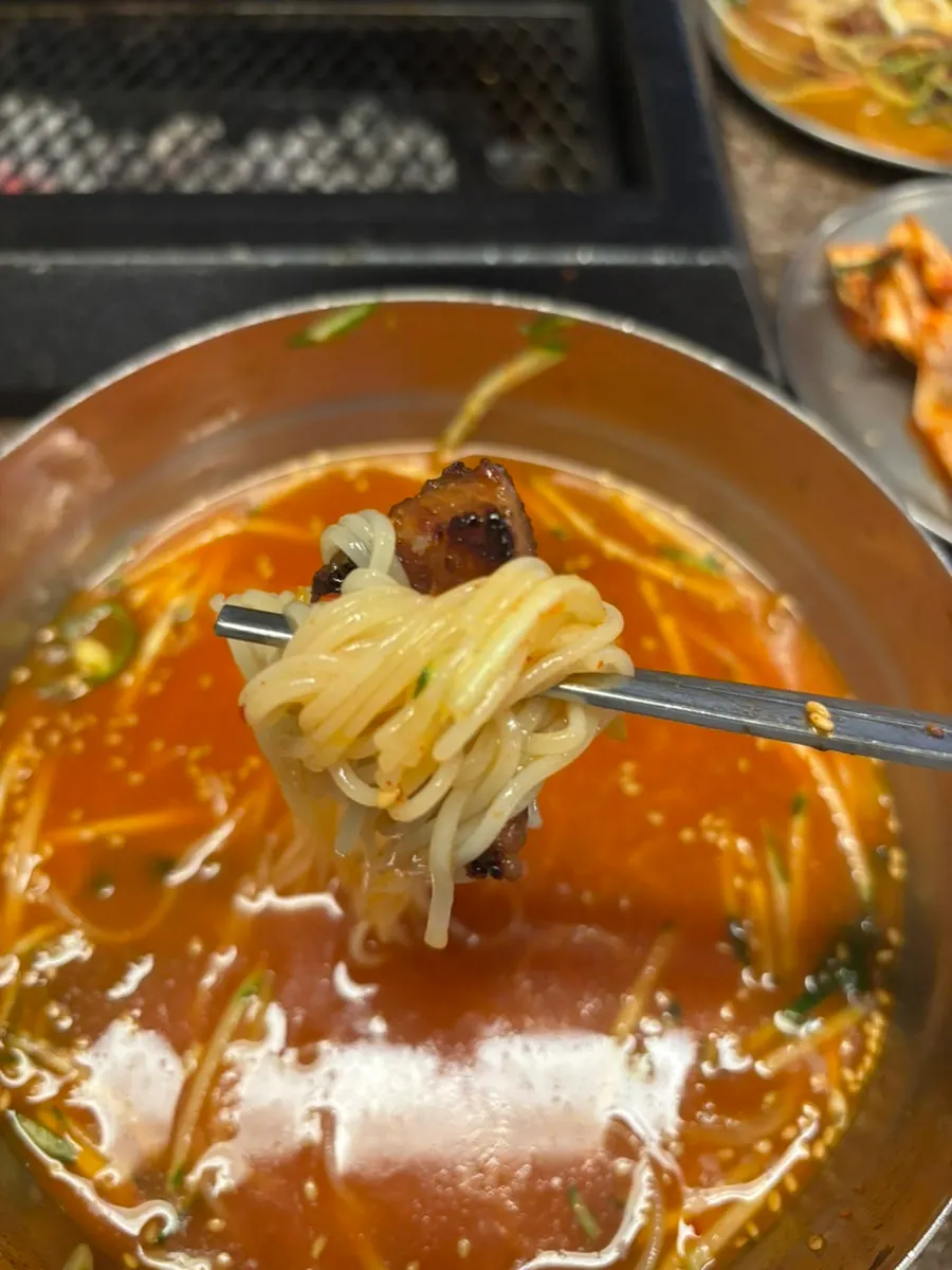 Meal with marinated Jeju pork ribs