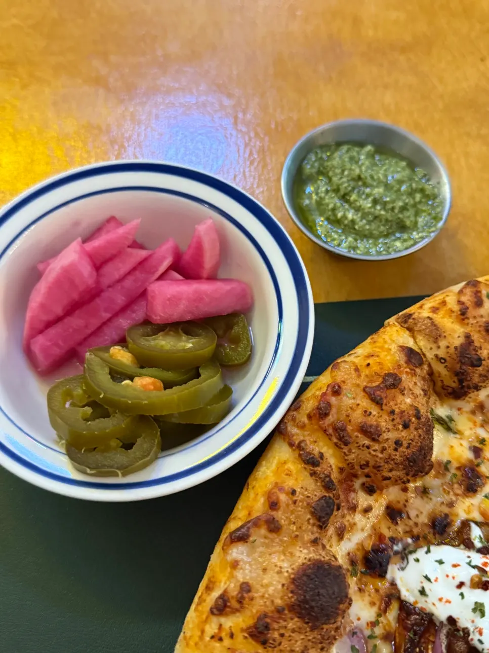 Whole pizza loaded with toppings