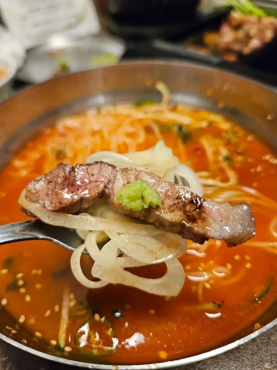 난축맛돈과 열무국수 조합 이미지