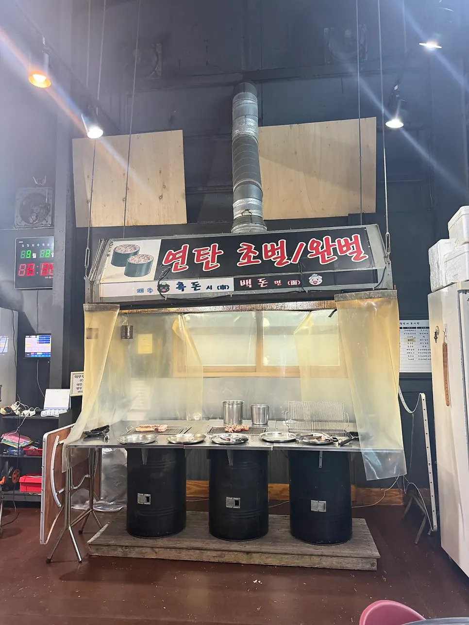Table right before the 600g of meat is finished