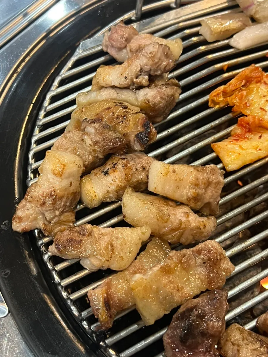 기름진 삼겹살 클로즈업