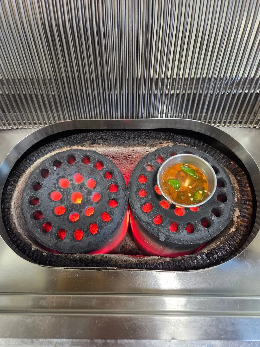 Black pork served after being fully grilled
