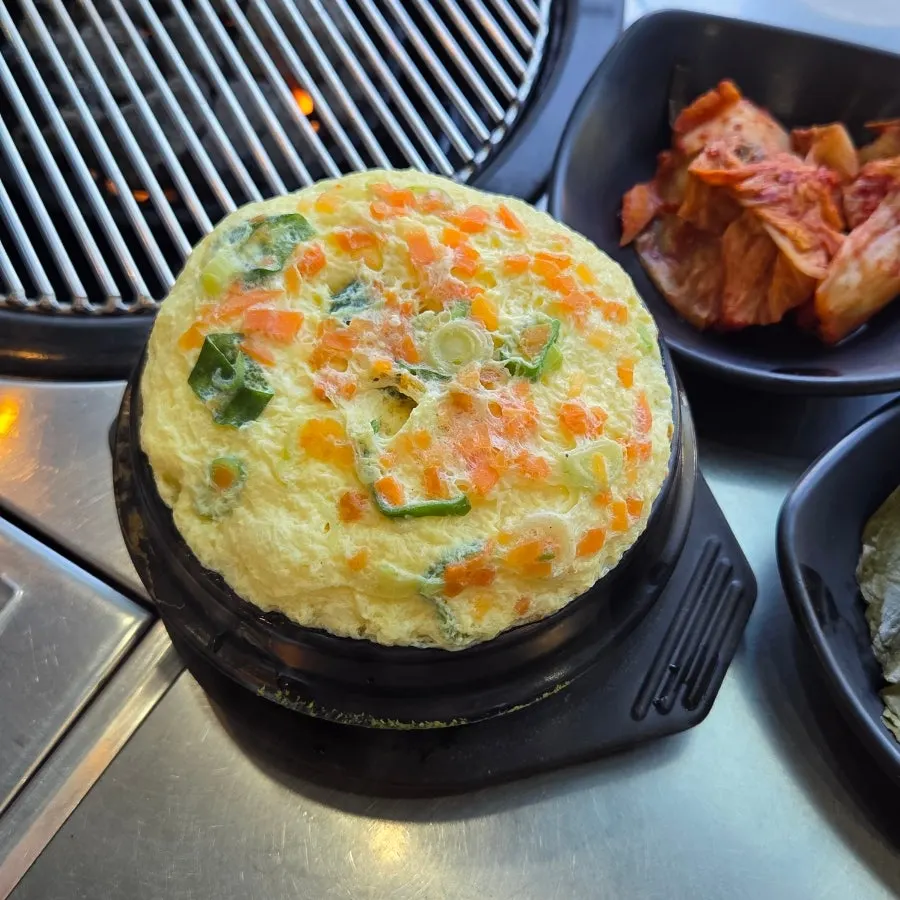 Egg custard included in the lunch set