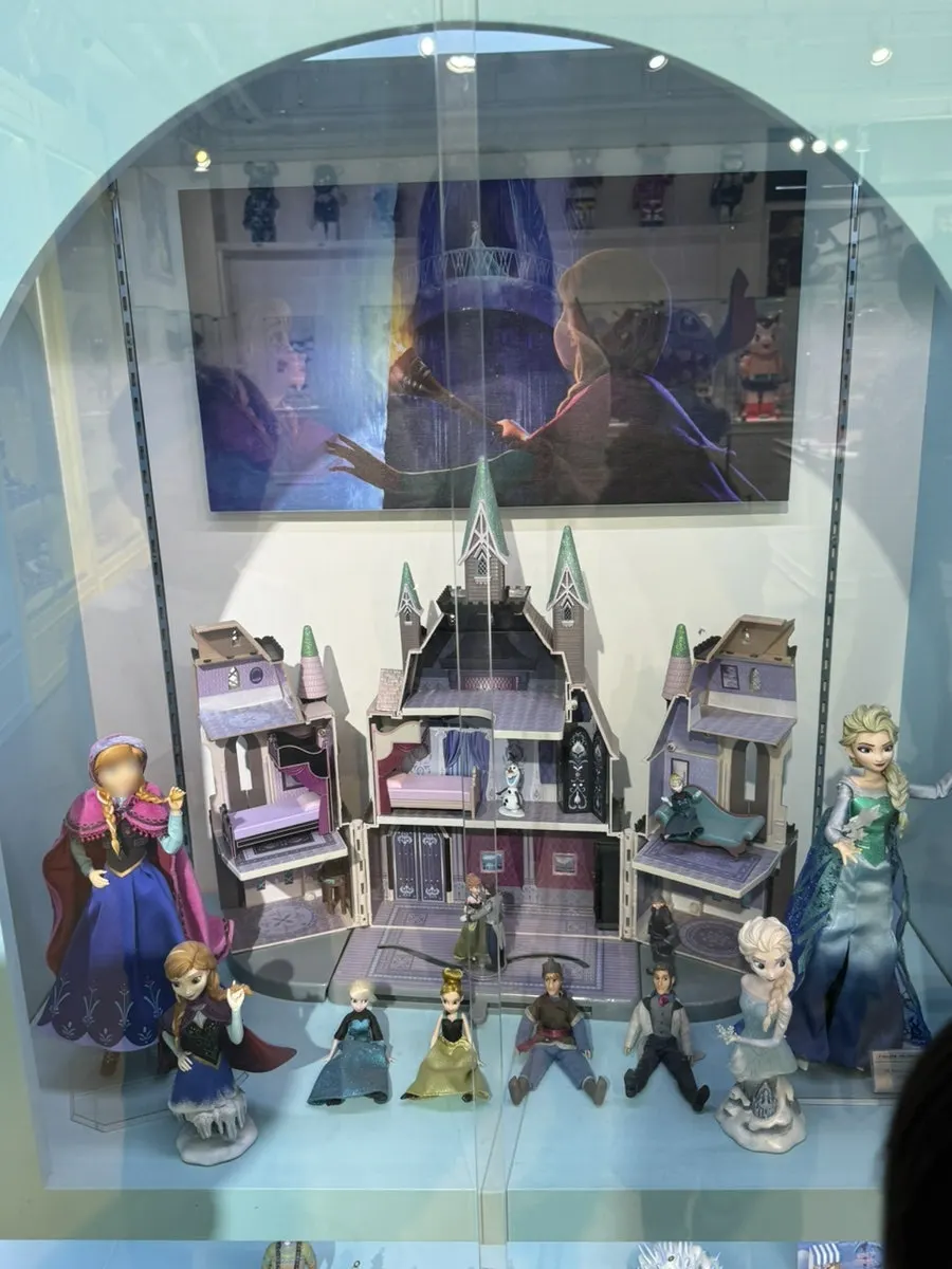 Exhibit space with character-related interactive elements