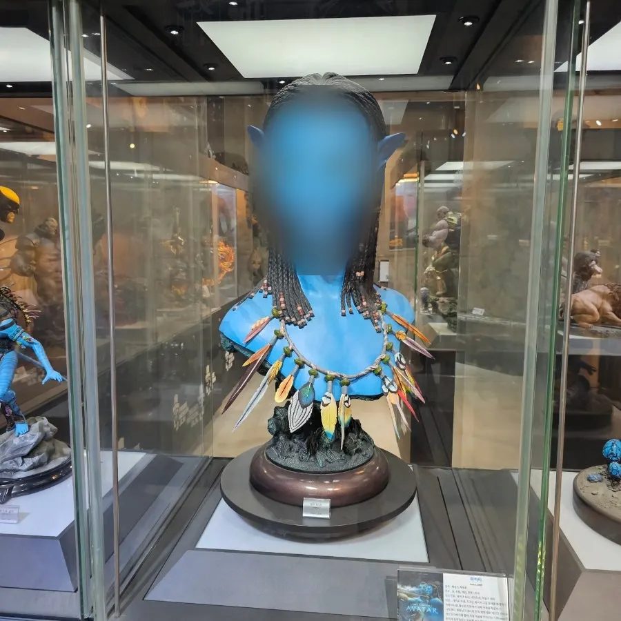 Close-up of a hero figure at Figure Museum Jeju