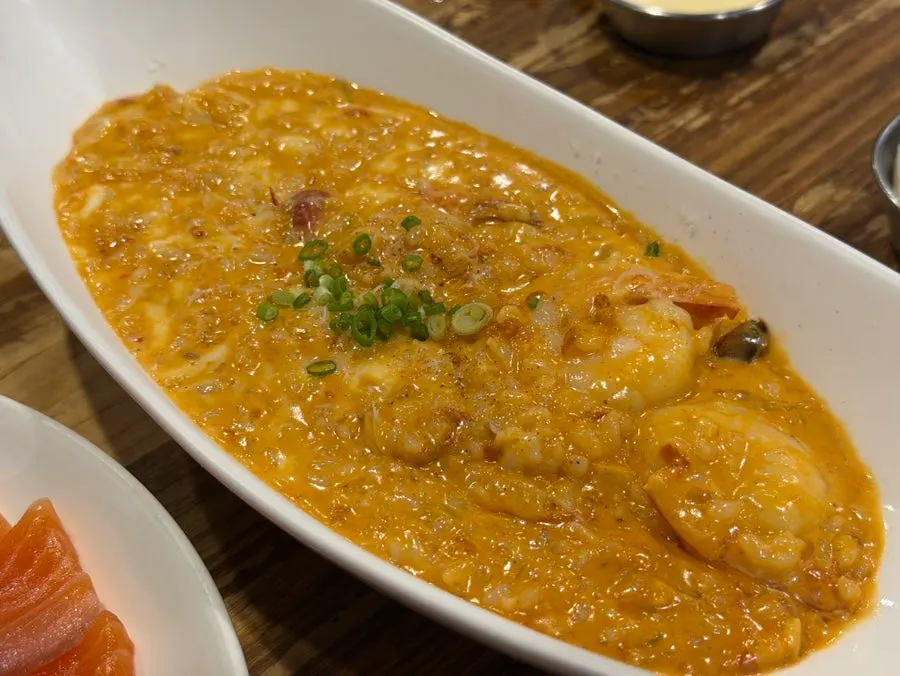 Rosé shrimp risotto ordered slightly spicy