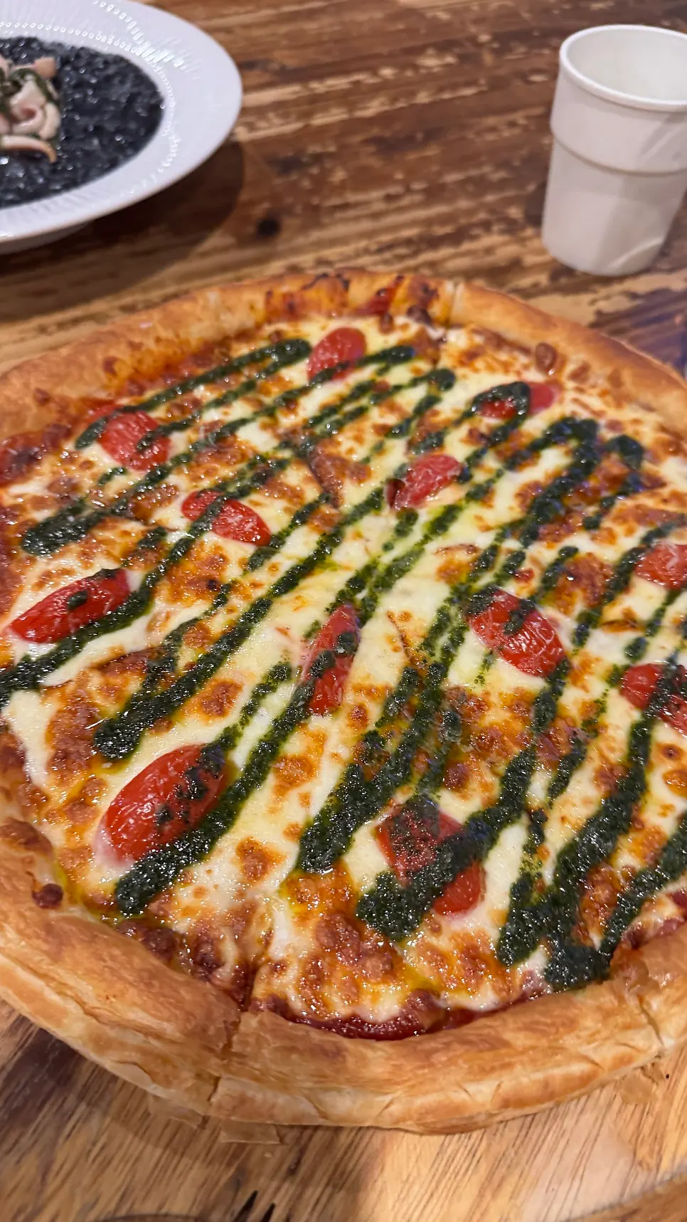 Cultured's margherita pizza made with pastry dough