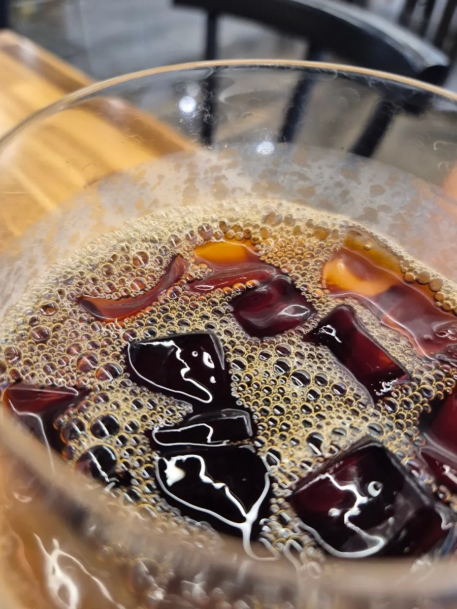 Close-up of drip coffee at Gasangsun Coffee