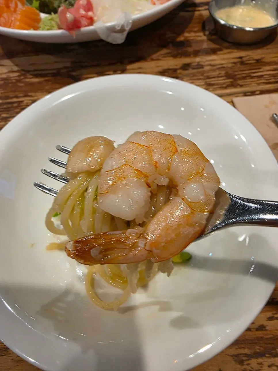 Cultured shrimp oil pasta