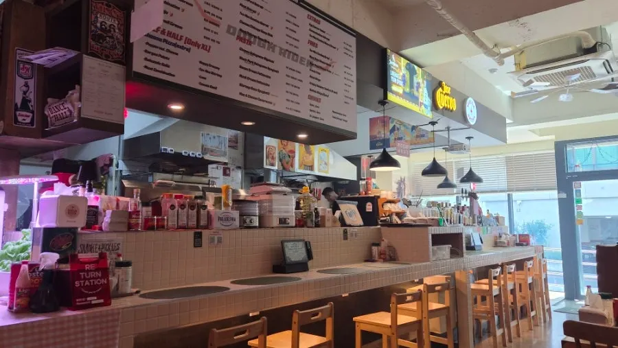 Interior atmosphere at Dough Rider Pizza