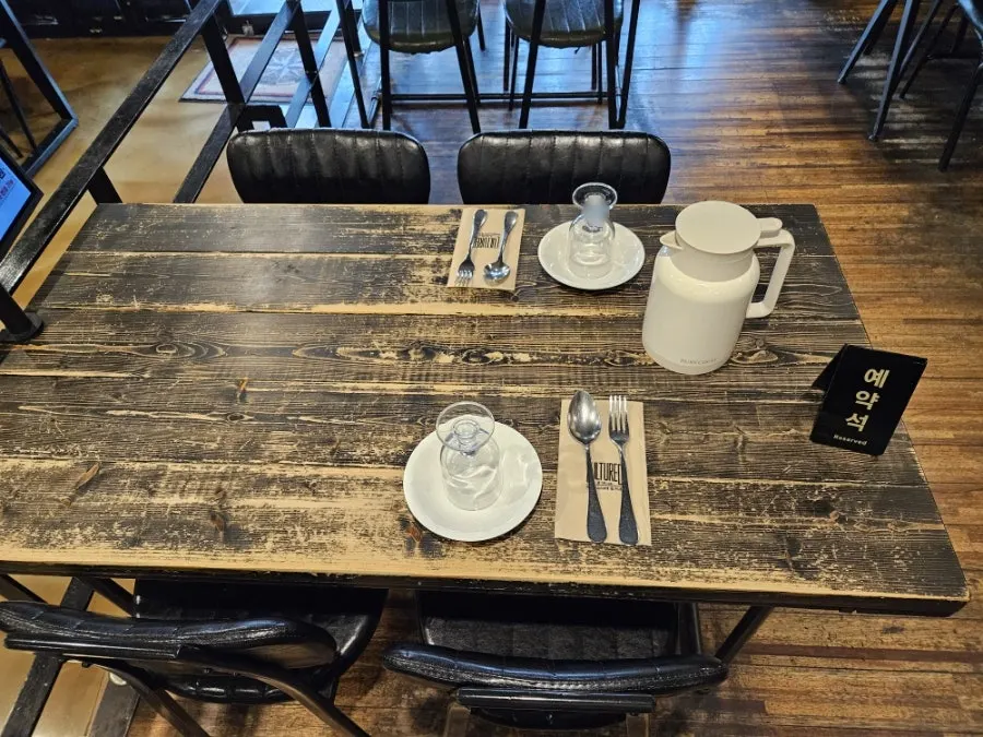 Cultured's dining hall with spacious tables