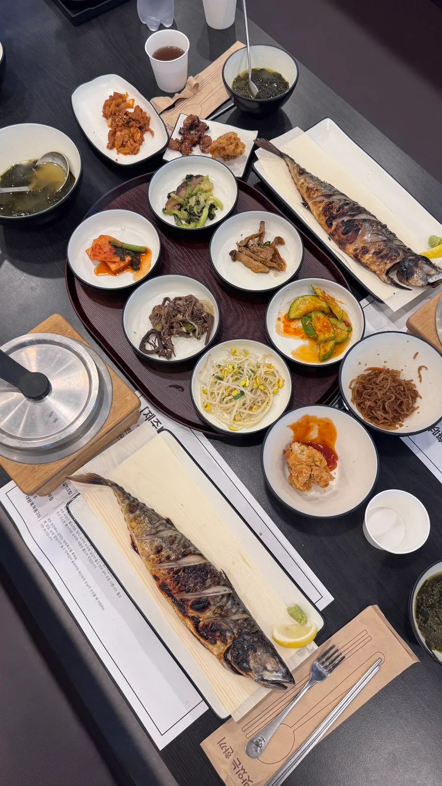 Jeju Badang's mackerel platter set for two