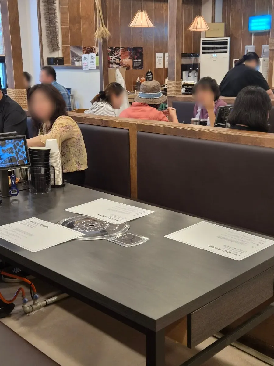 Wide table set with paper table covering