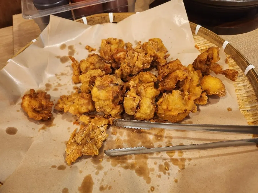 Chicken prepared at the self-serve bar