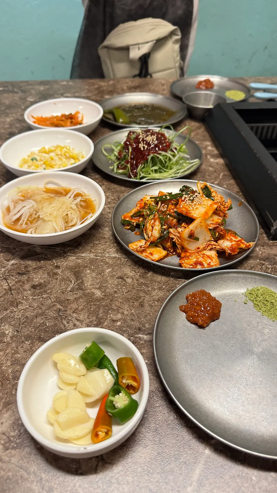 Clean interior seating at Pork80 Jeju Airport Branch