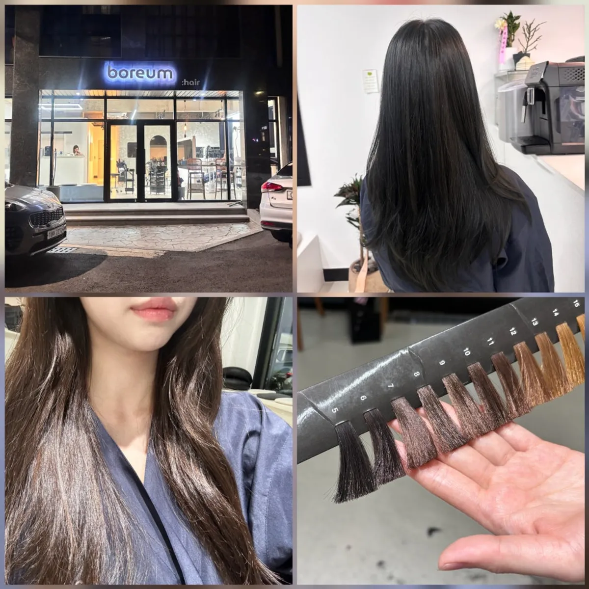 Main photo of the muted brown dye at Boreum Hair Jeju Inje