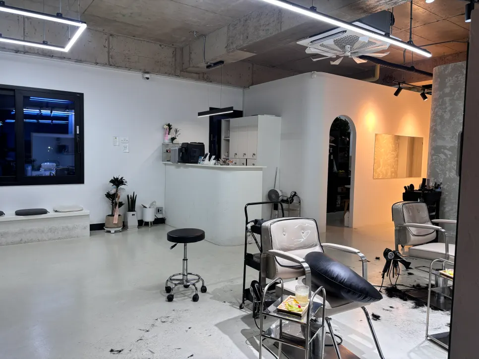Soft brown glow checked outside the salon