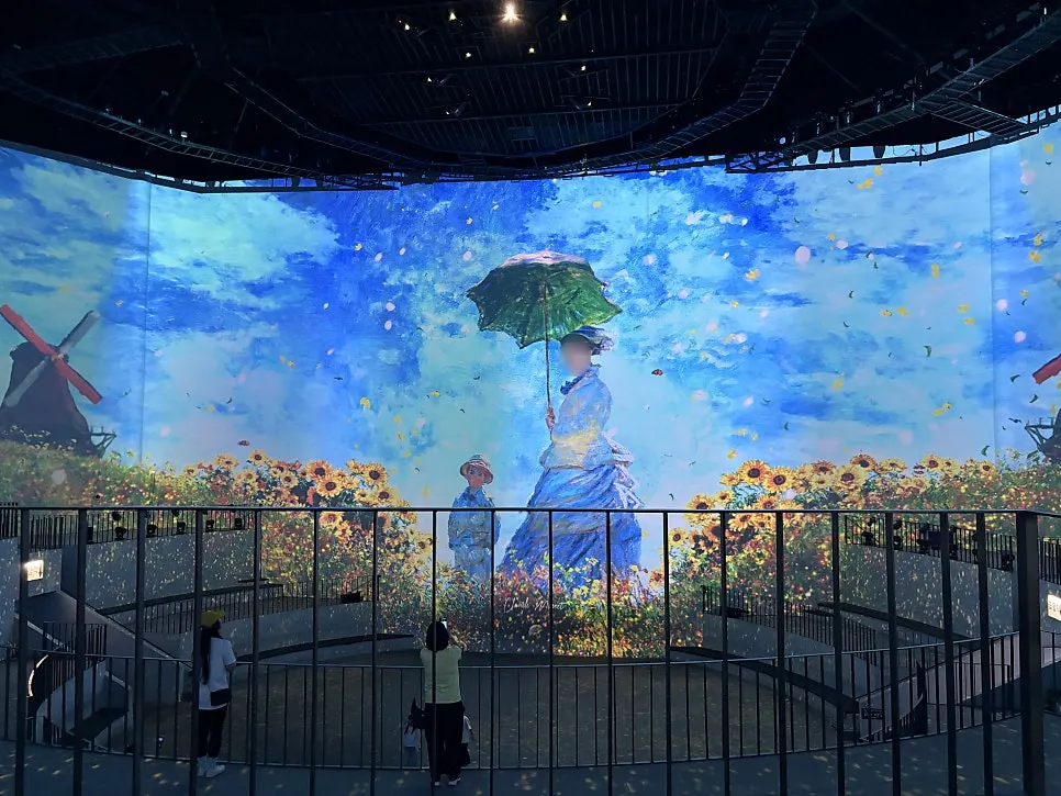 Immersive media art in the main hall with 20m ceilings