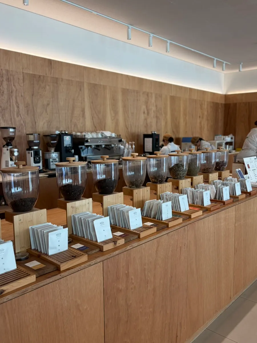 Tea house space introducing teas made with Jeju ingredients