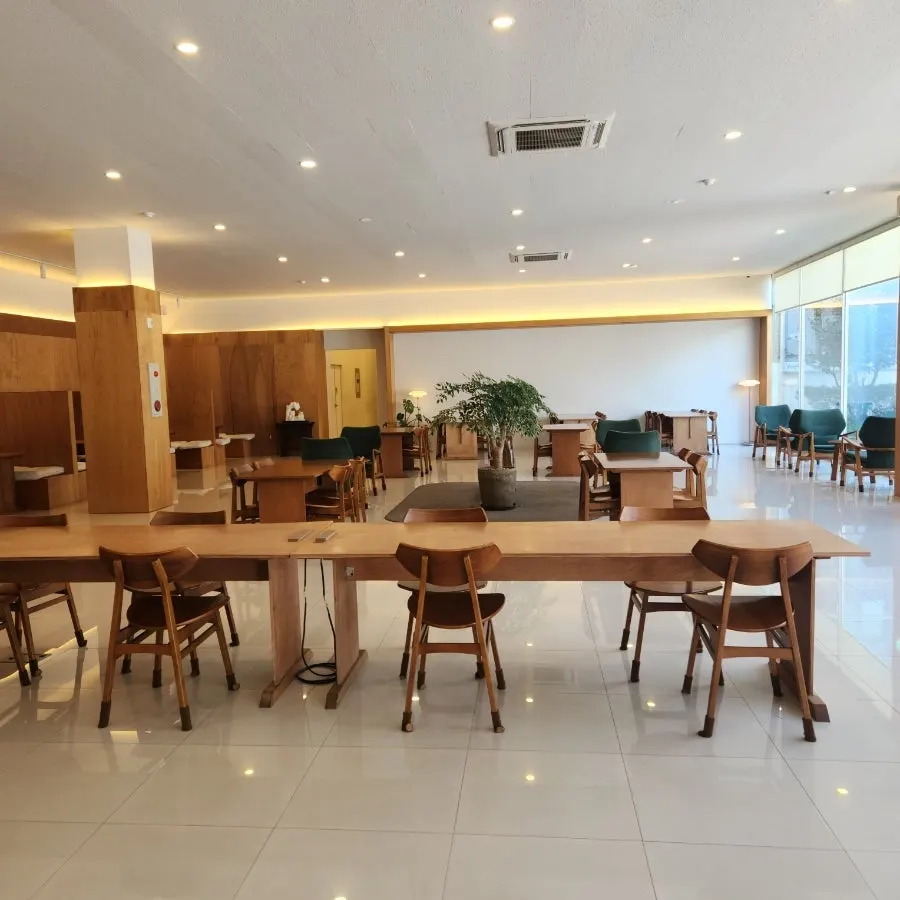 Spacious interior hall of Dobana café