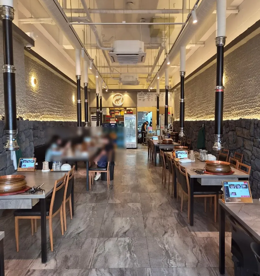 Long, deep interior hall of Jeju Doldam