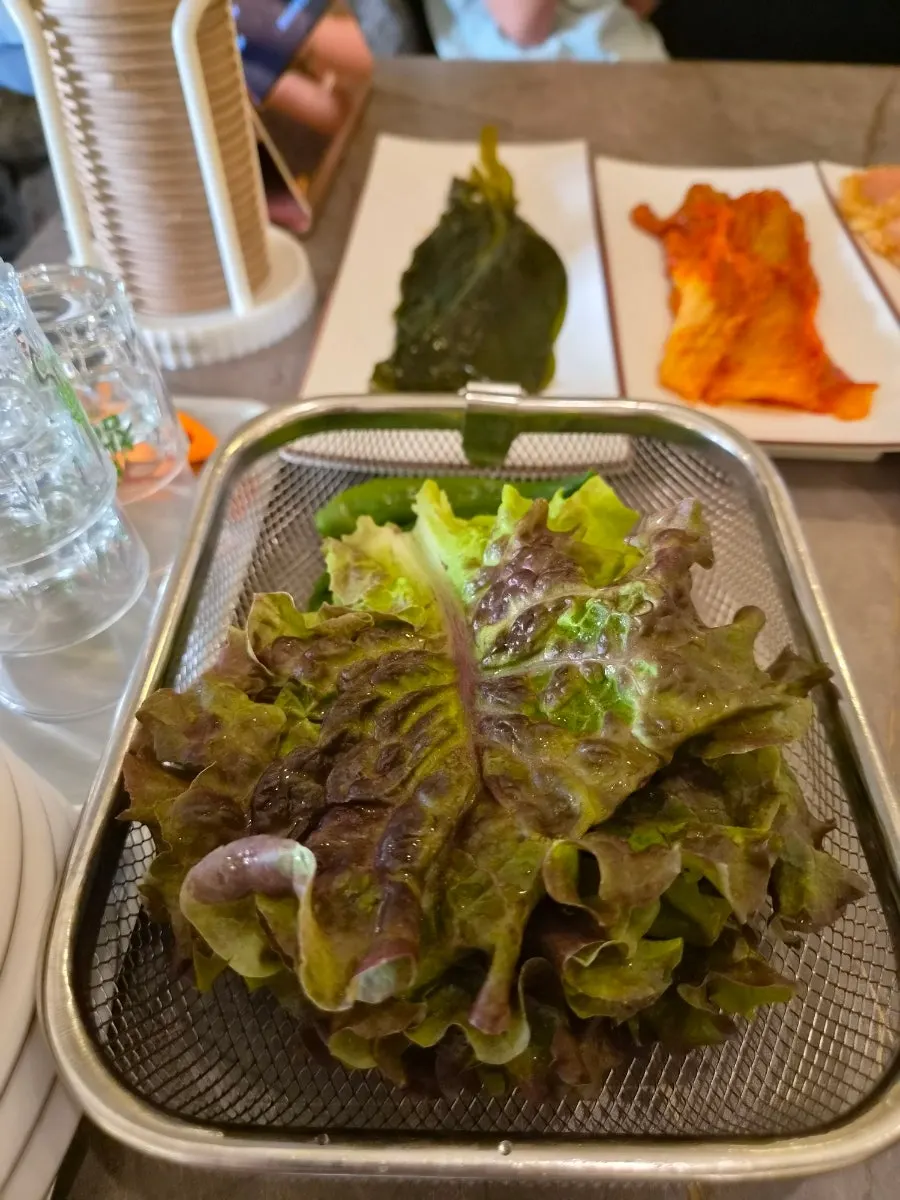 Basic side dishes served at Jeju Doldam