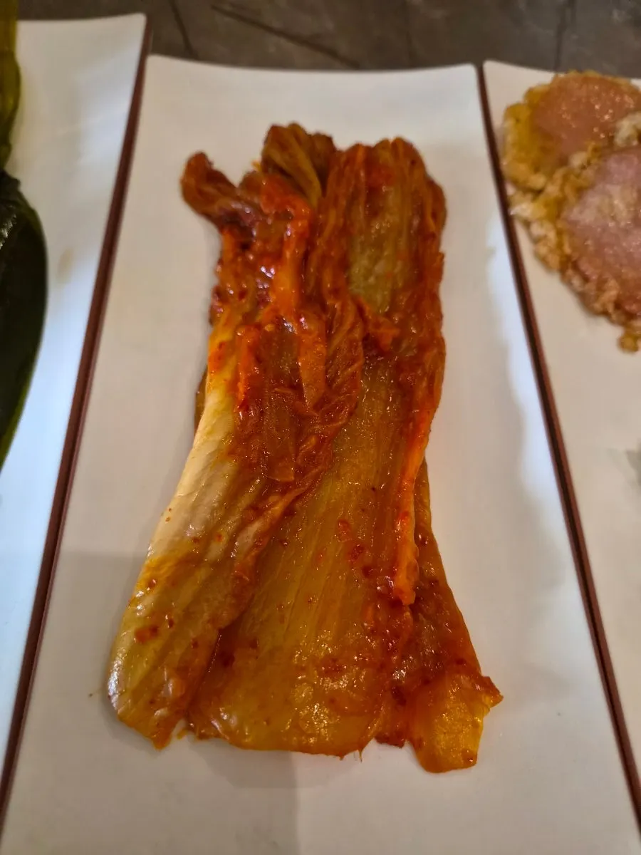 Kimchi stew included as a basic side