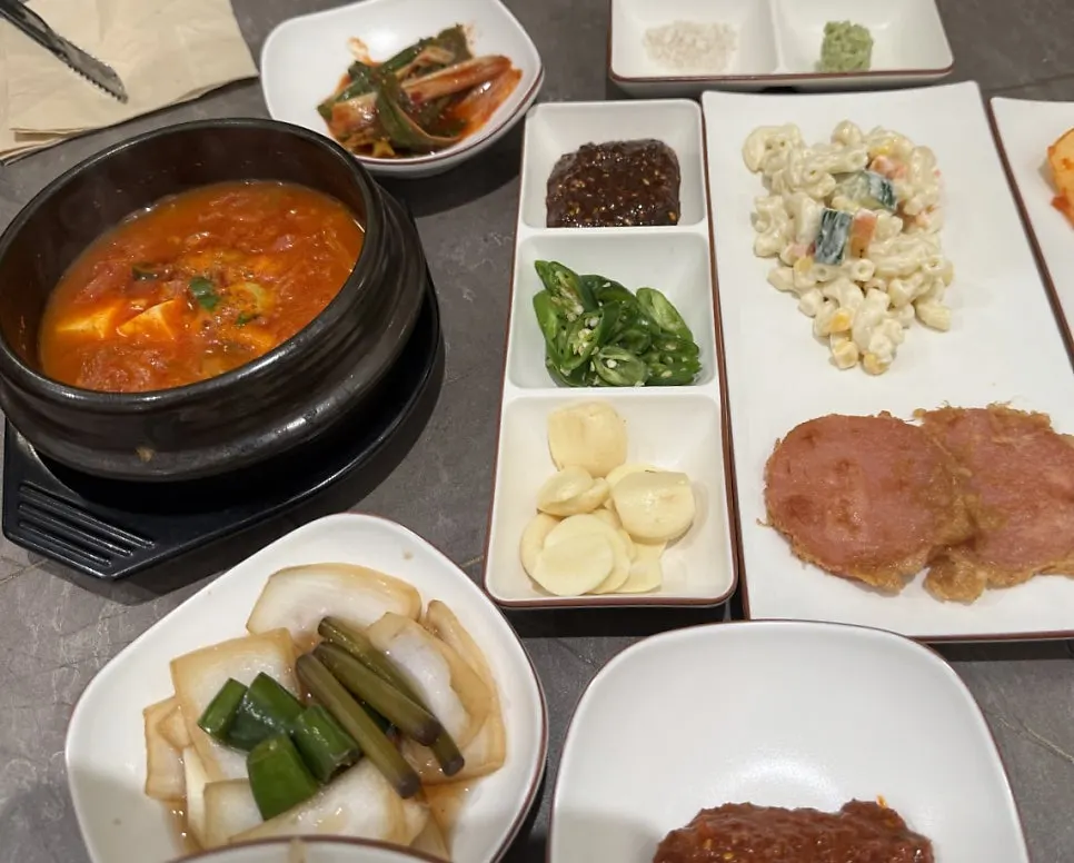 Aged kimchi served as a side dish
