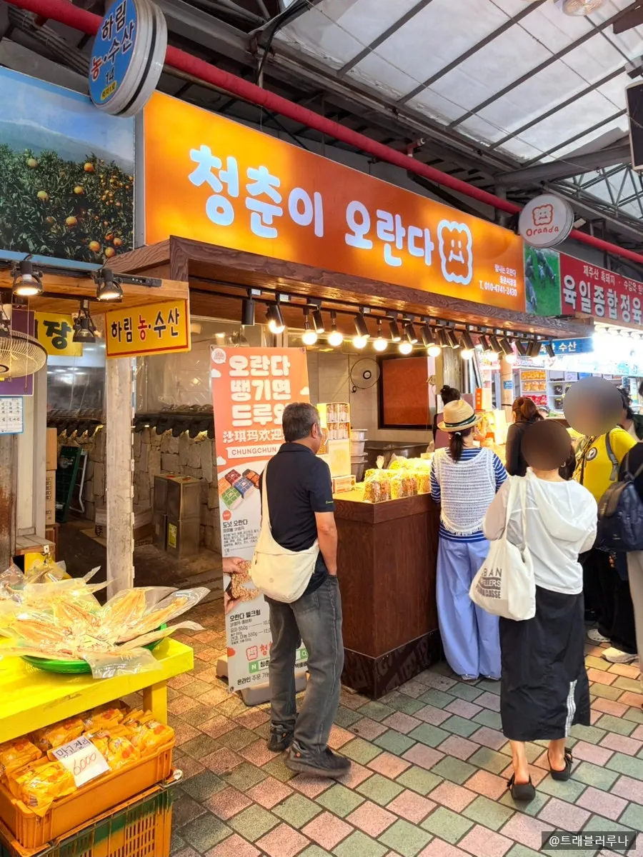 청춘이오란다 매장 앞 진열 모습