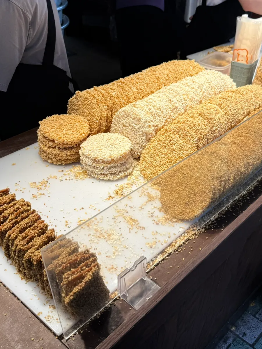 Display counter of handmade oranda in many flavors