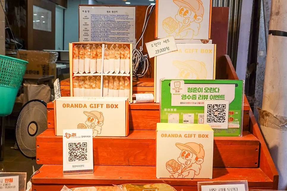 Oranda và gwajul được bày bán