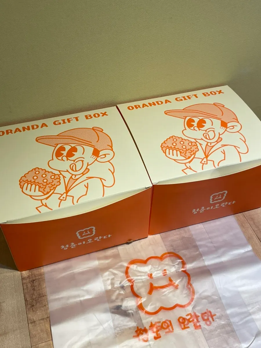 Oranda packaging box brought back to the accommodation
