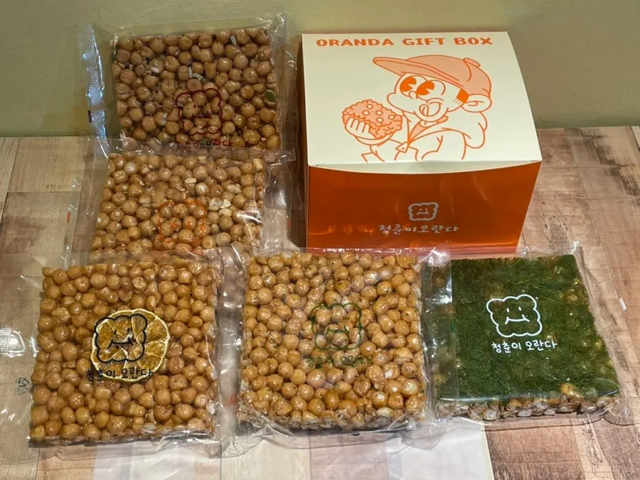 Individually packed handmade oranda pieces