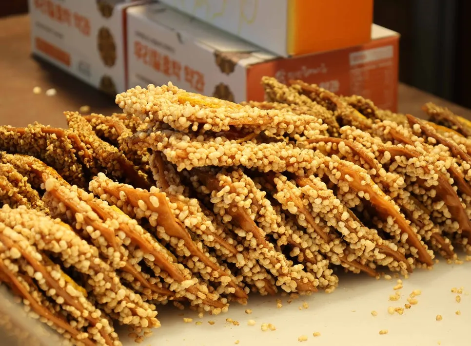 쌀조청으로 만든 오란다 단면