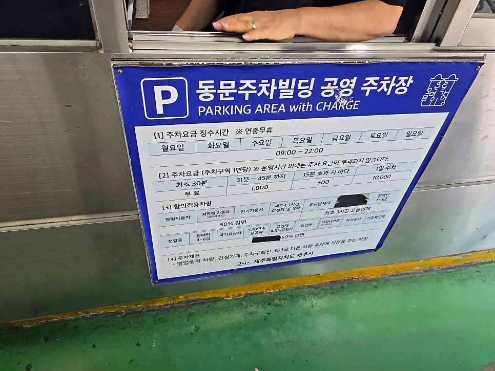 Interior of the Dongmun Market public parking building