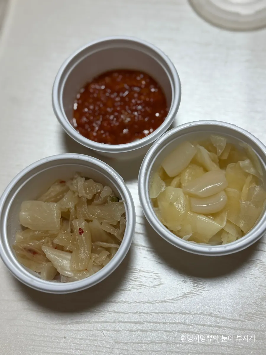 Included chojang, soy sauce, and fresh wasabi